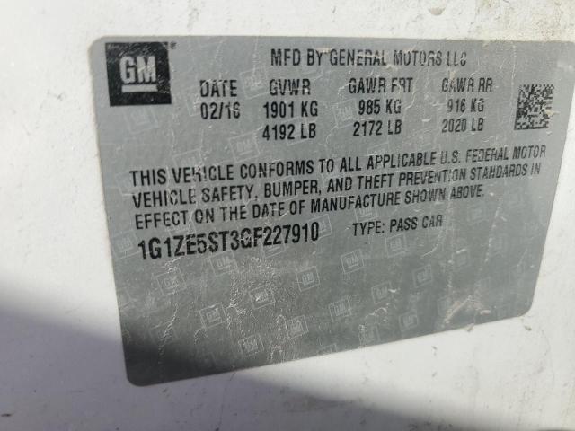 1G1ZE5ST3GF227910 Chevrolet MALIBU LT