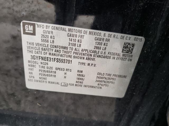3GYFNEE31FS593701 Cadillac Srx Luxury Collection