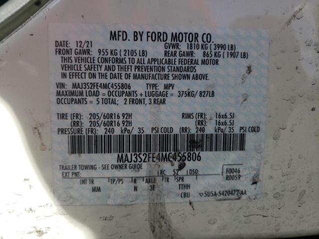 MAJ3S2FE4MC455806 Ford ECOSPORT S