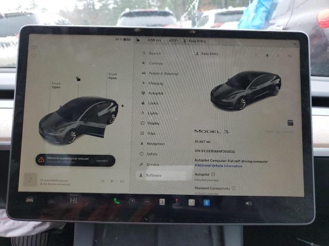 5YJ3E1EA8NF289532 Tesla MODEL 3