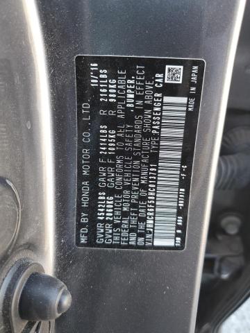 JHMCR6F58HC013791 Honda Accord Hybrid Exl