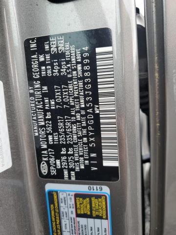 5XYPGDA53JG388994 KIA SORENTO LX