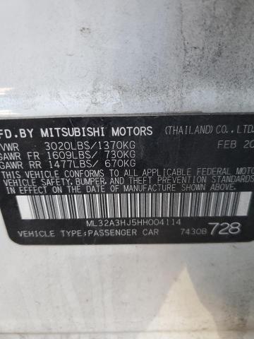 ML32A3HJ5HH004114 Mitsubishi MIRAGE ES