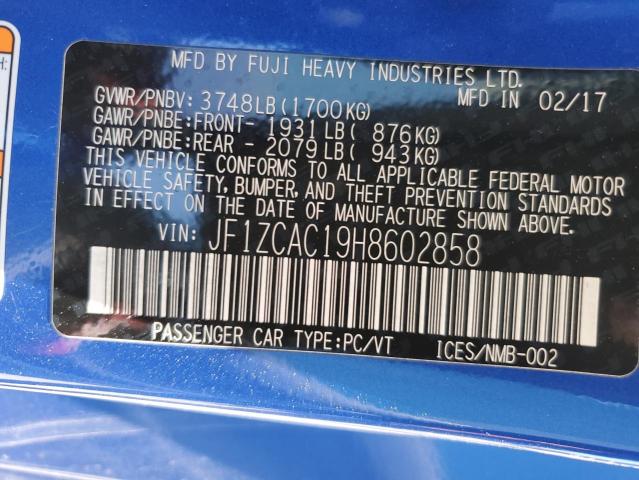 JF1ZCAC19H8602858 Subaru Brz 2.0 Limited