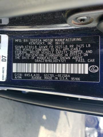 58ACZ1B16LU074121 Lexus Es 350 Base