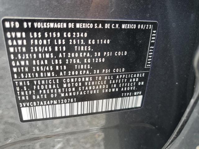 3VVCB7AX4PM120761 Volkswagen Tiguan Se R-line Black