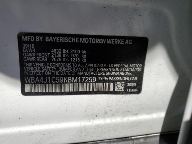 WBA4J1C59KBM17259 BMW 430i Gran Coupe