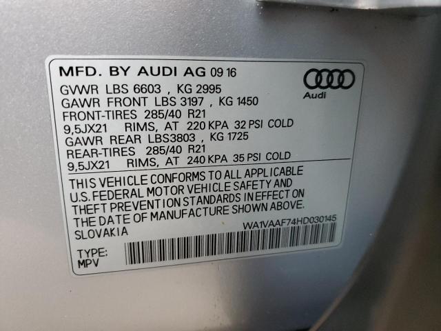 WA1VAAF74HD030145 Audi Q7 Prestige