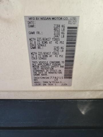 5N1ET2MV1HC778215 Nissan Rogue Sv Hybrid