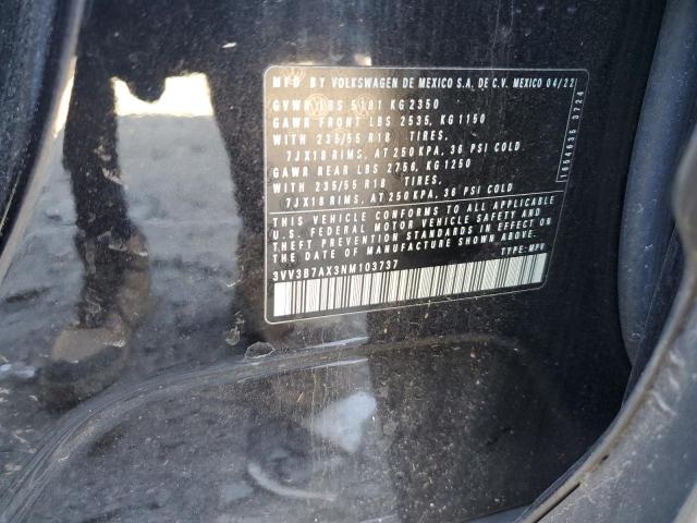 3VV3B7AX3NM103737 Volkswagen TIGUAN SE