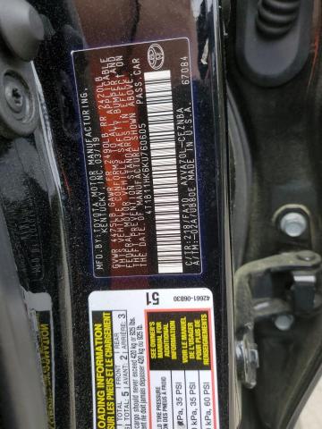 4T1B11HK6KU760605 Toyota CAMRY L