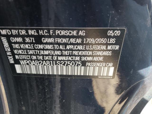 WP0AB2A81LS275075 Porsche Cayman S