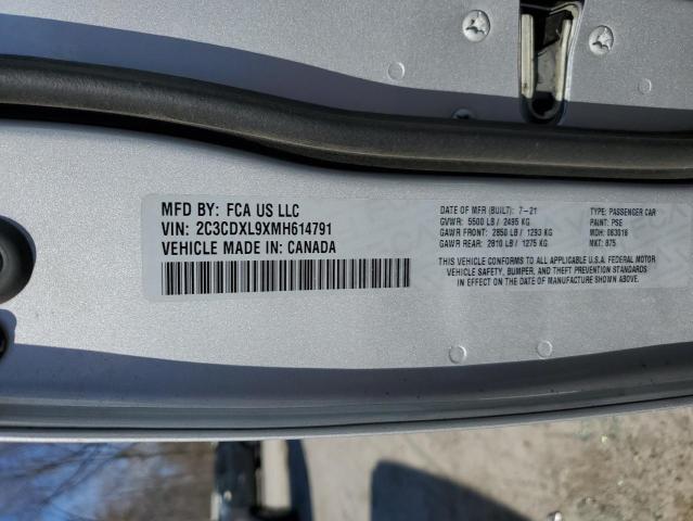 2C3CDXL9XMH614791 Dodge Charger Srt Hellcat