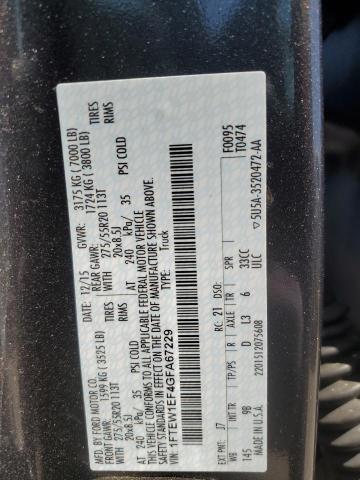 1FTEW1EF4GFA67229 Ford F150 Supercrew