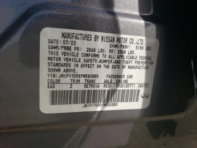 JN1FV7DR6PM590885 Infiniti Q50 Red Sport 400