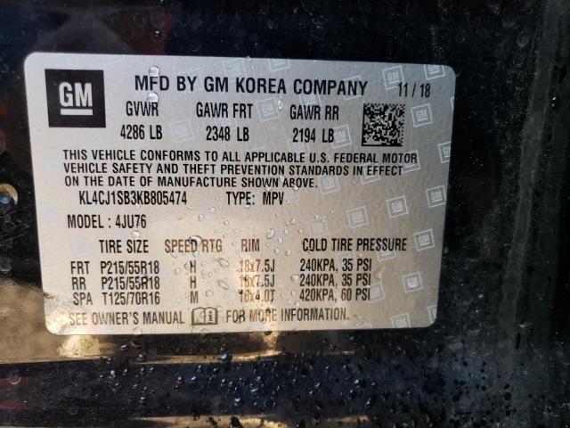 KL4CJ1SB3KB805474 Buick Encore Sport Touring