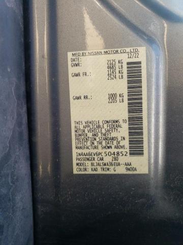 1N4AA6EV6PC504852 Nissan Maxima Sr