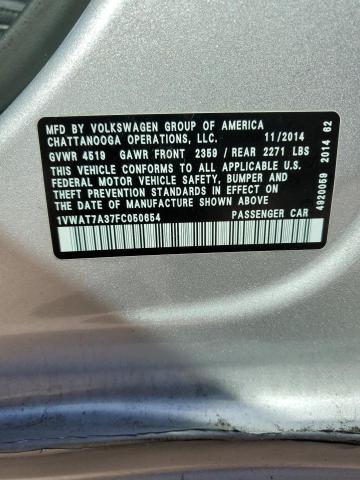 1VWAT7A37FC050654 Volkswagen PASSAT S
