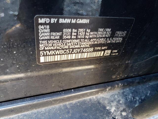 5YMKW8C57J0Y74688 BMW X6 M