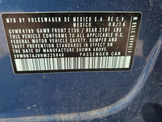 3VWDB7AJ0HM225648 Volkswagen JETTA SE