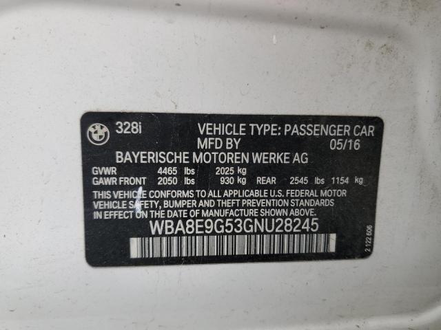 WBA8E9G53GNU28245 BMW 328 I Sulev