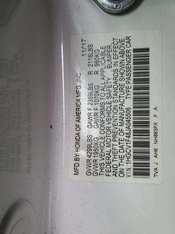 1HGCV1F48JA045506 Honda ACCORD EX