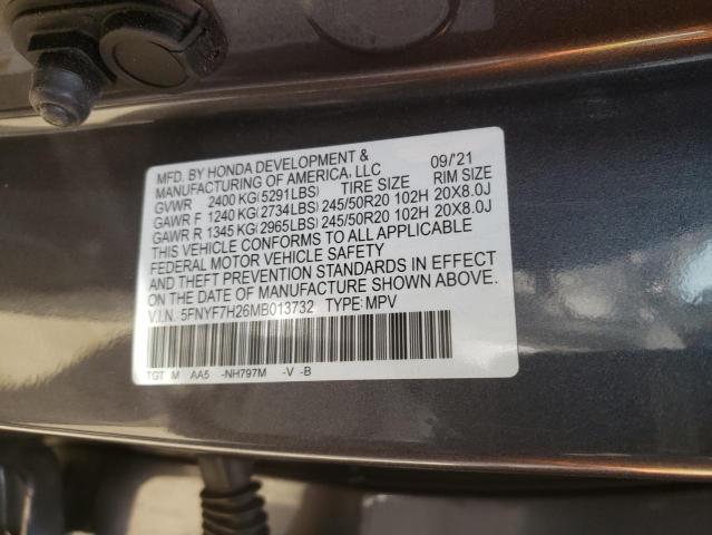 5FNYF7H26MB013732 Honda Passport Sport