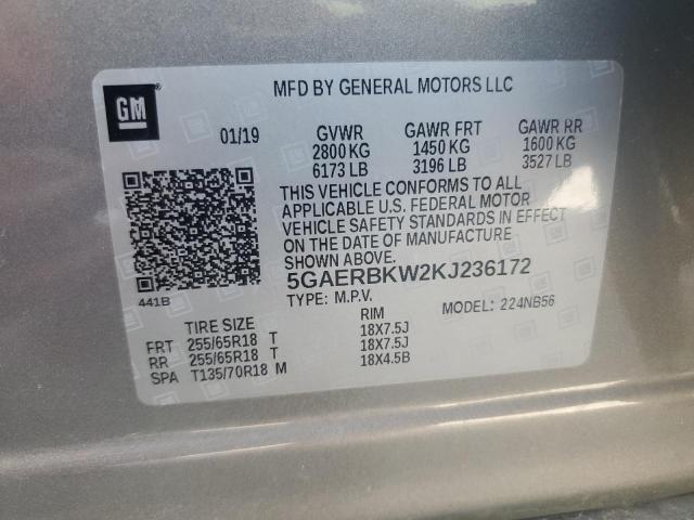 5GAERBKW2KJ236172 Buick Enclave Essence