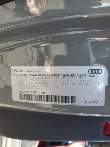 WAUY4GF52KN010129 Audi S5 Premium Plus