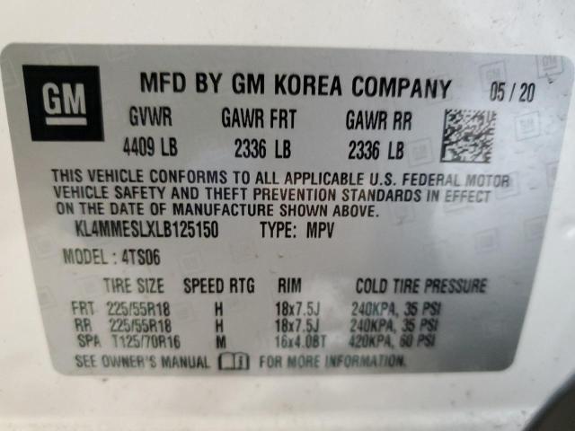 KL4MMESLXLB125150 Buick Encore Gx Select