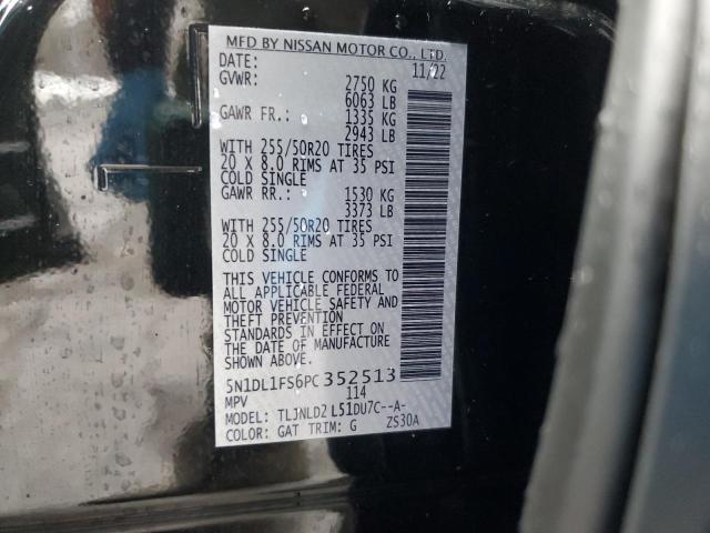 5N1DL1FS6PC352513 Infiniti QX60 LUXE