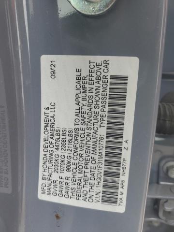 1HGCV1F31MA107761 Honda Accord Sport