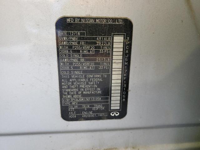 3PCAJ5M17KF131058 Infiniti Qx50 Essential