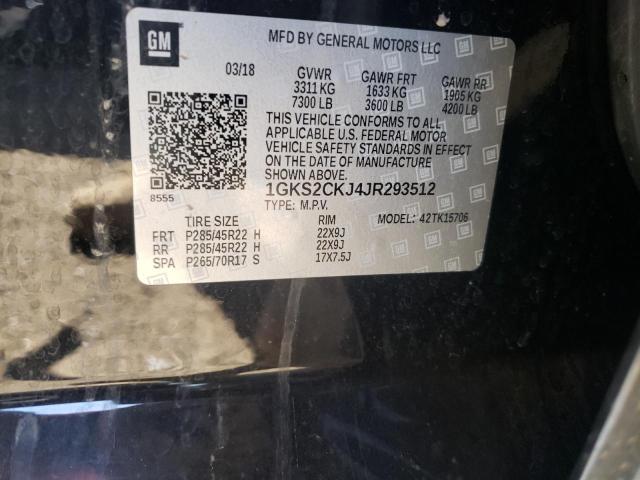 1GKS2CKJ4JR293512 GMC YUKON DENALI