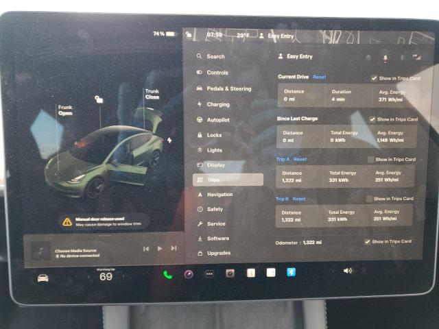 5YJ3E1EA9PF395359 Tesla MODEL 3