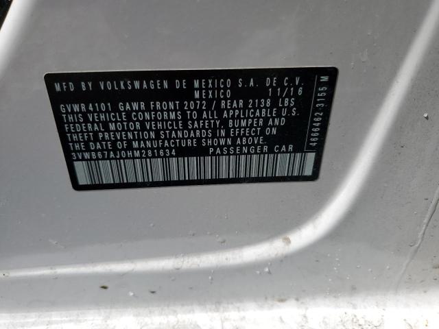 3VWB67AJ0HM281634 Volkswagen JETTA SE