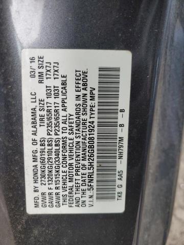 5FNRL5H26GB081924 Honda ODYSSEY LX