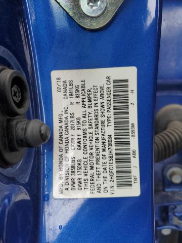 2HGFC1E58JH708684 Honda CIVIC SI