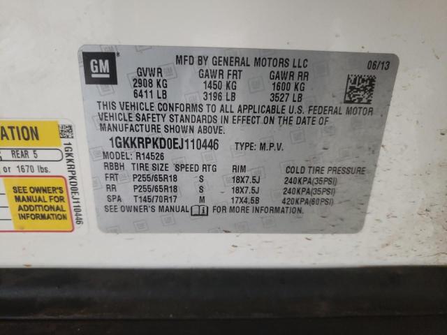 1GKKRPKD0EJ110446 GMC ACADIA SLE