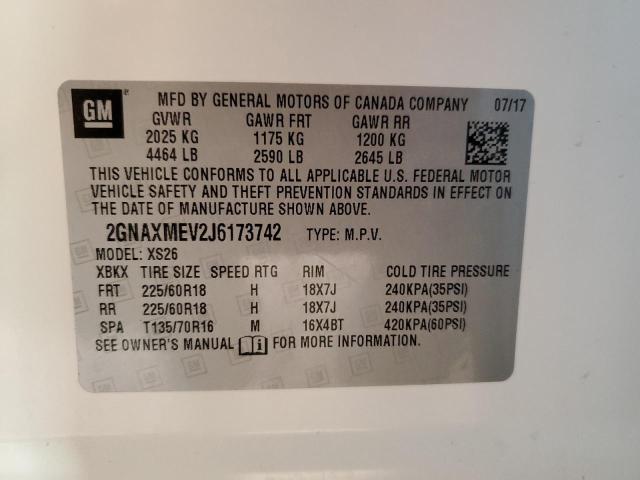 2GNAXMEV2J6173742 Chevrolet Equinox Premier