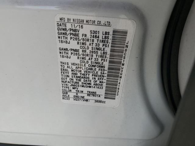 JN8CS1MU3HM141633 Infiniti QX70
