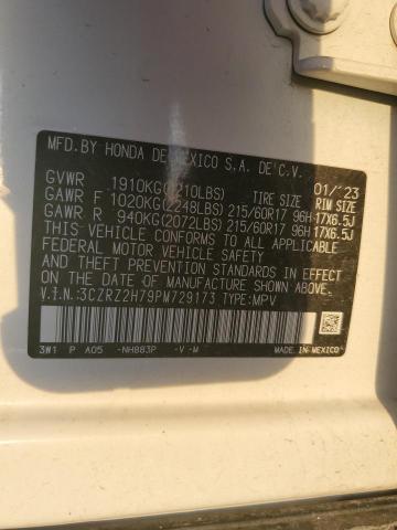 3CZRZ2H79PM729173 Honda Hr-v Exl