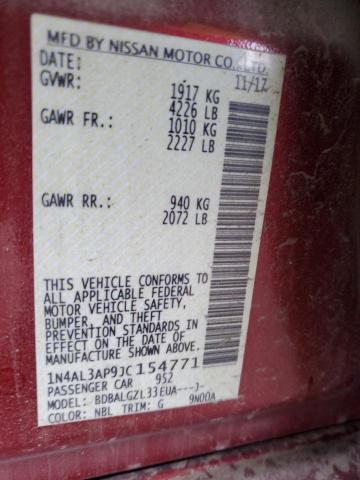 1N4AL3AP9JC154771 Nissan ALTIMA 2.5