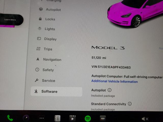 5YJ3E1EA9PF433463 Tesla MODEL 3