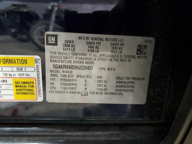 5GAKRAKD5HJ228457 Buick Enclave