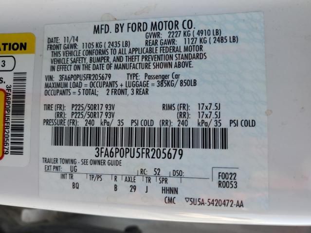 3FA6P0PU5FR205679 Ford Fusion Se Phev