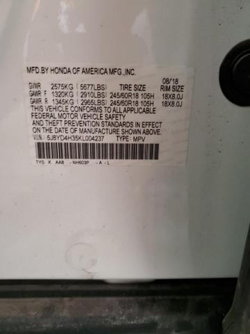 5J8YD4H35KL004237 Acura MDX