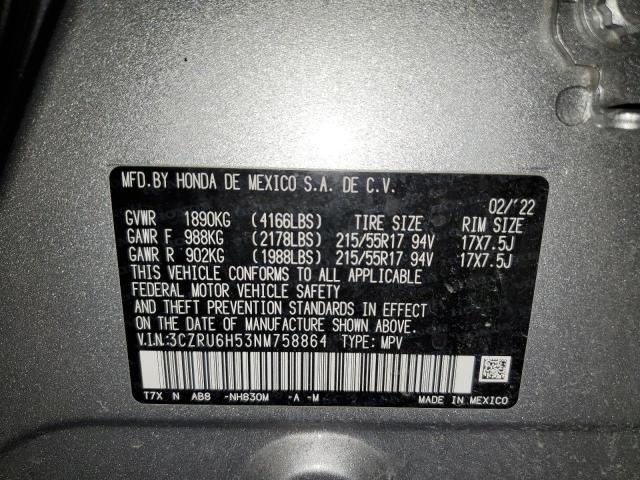 3CZRU6H53NM758864 Honda HR-V EX