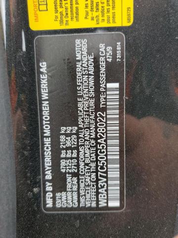 WBA3V7C50G5A28022 BMW 428 I Sulev