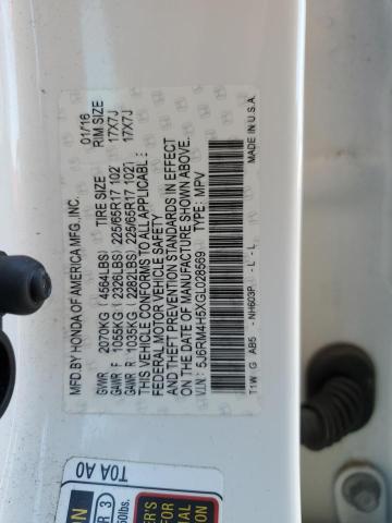 5J6RM4H5XGL028569 Honda CR-V EX
